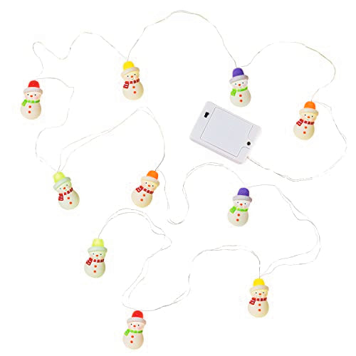 Hallmark Keepsake Christmas String Lights, Gumdrop Snowman 10-Light, 10'