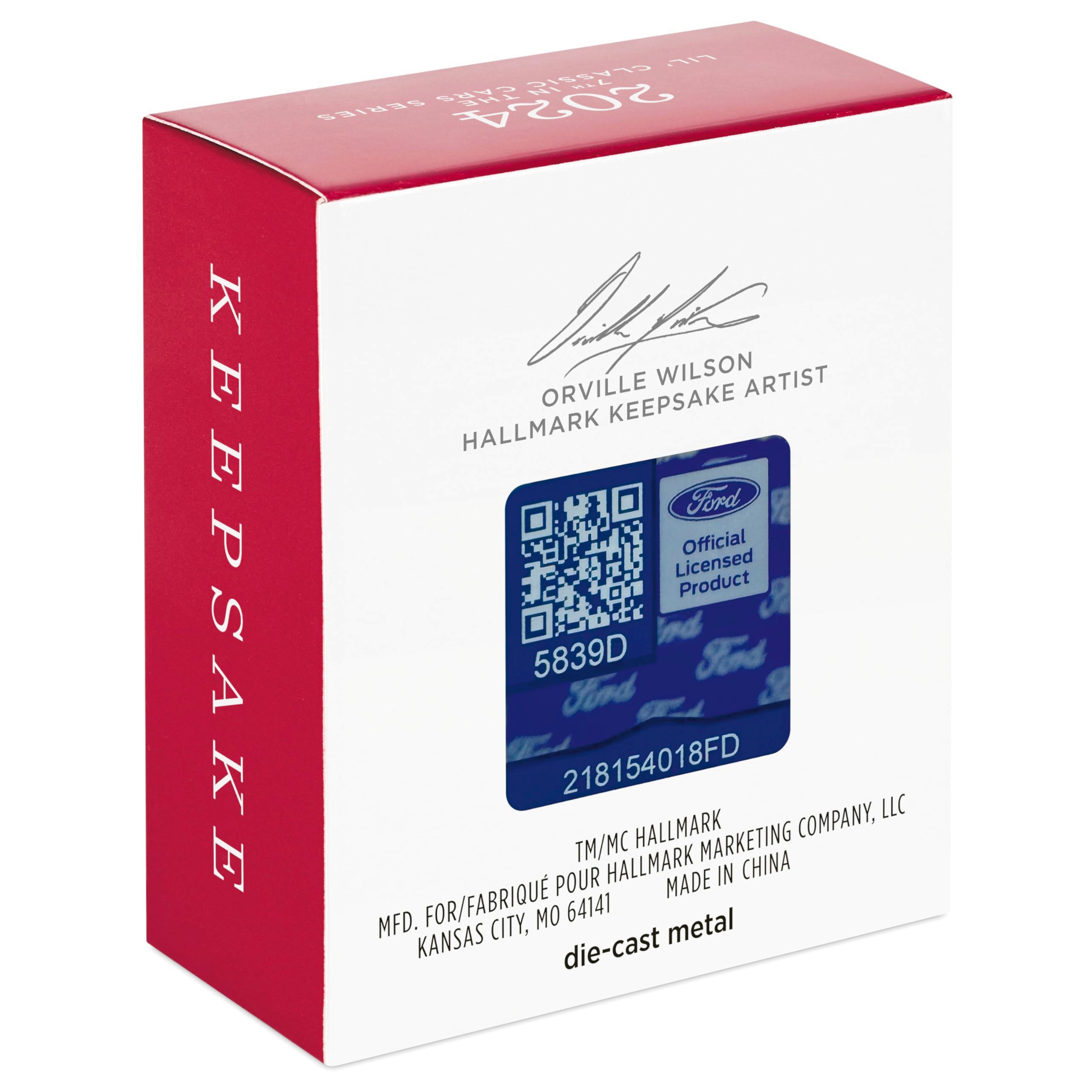 Hallmark Keepsake 0.7" Mini Christmas Ornament 2024, Lil' Classic Cars 1969 Ford Mustang Boss 429 2024, Metal, Gifts for Car Collectors