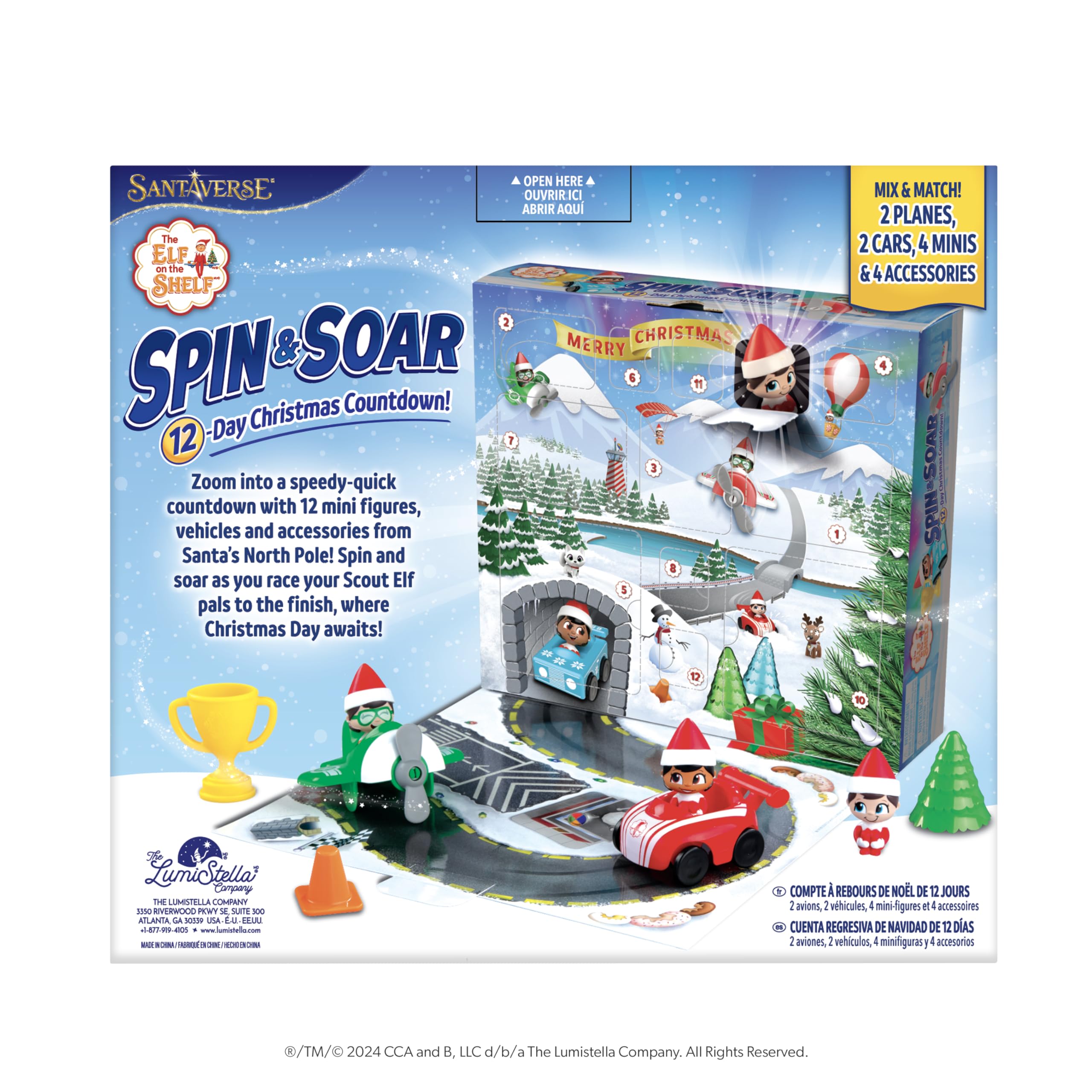 The Elf on the Shelf Santaverse Spin & Soar 12-Day Christmas Countdown Playset