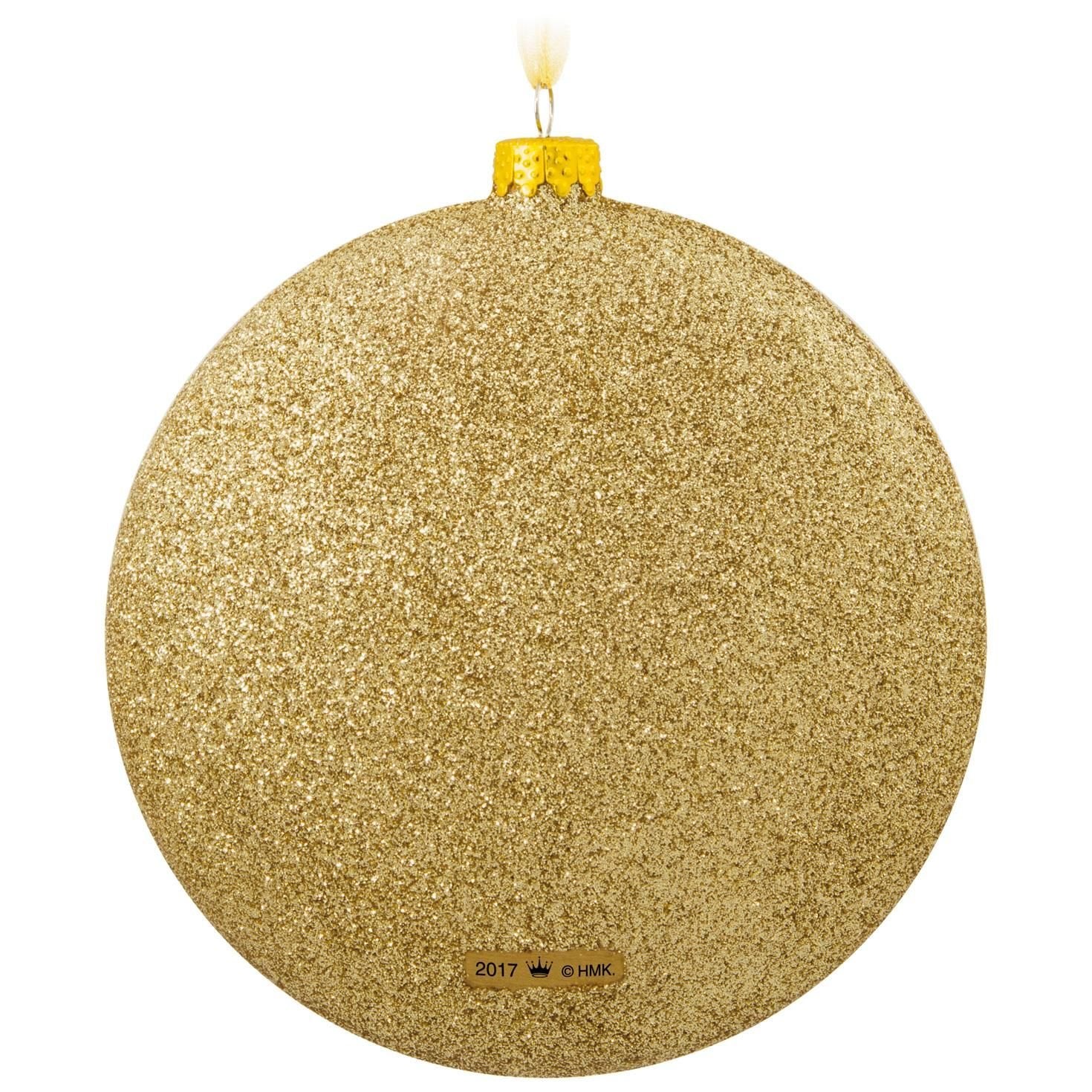 Hallmark Keepsake Ornament Merry Christmas Glass Poinsettia Santa Claus