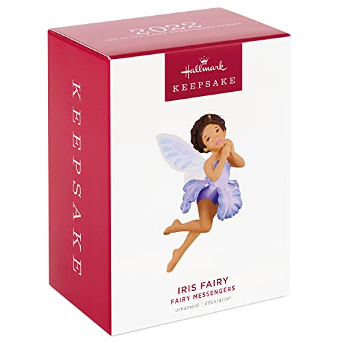 Hallmark Keepsake Plastic Christmas Ornament 2022, Fairy Messengers Iris Fairy