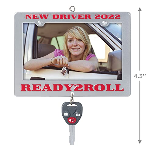 Hallmark Keepsake Plastic Christmas Ornament 2022, New Driver Picture Frame