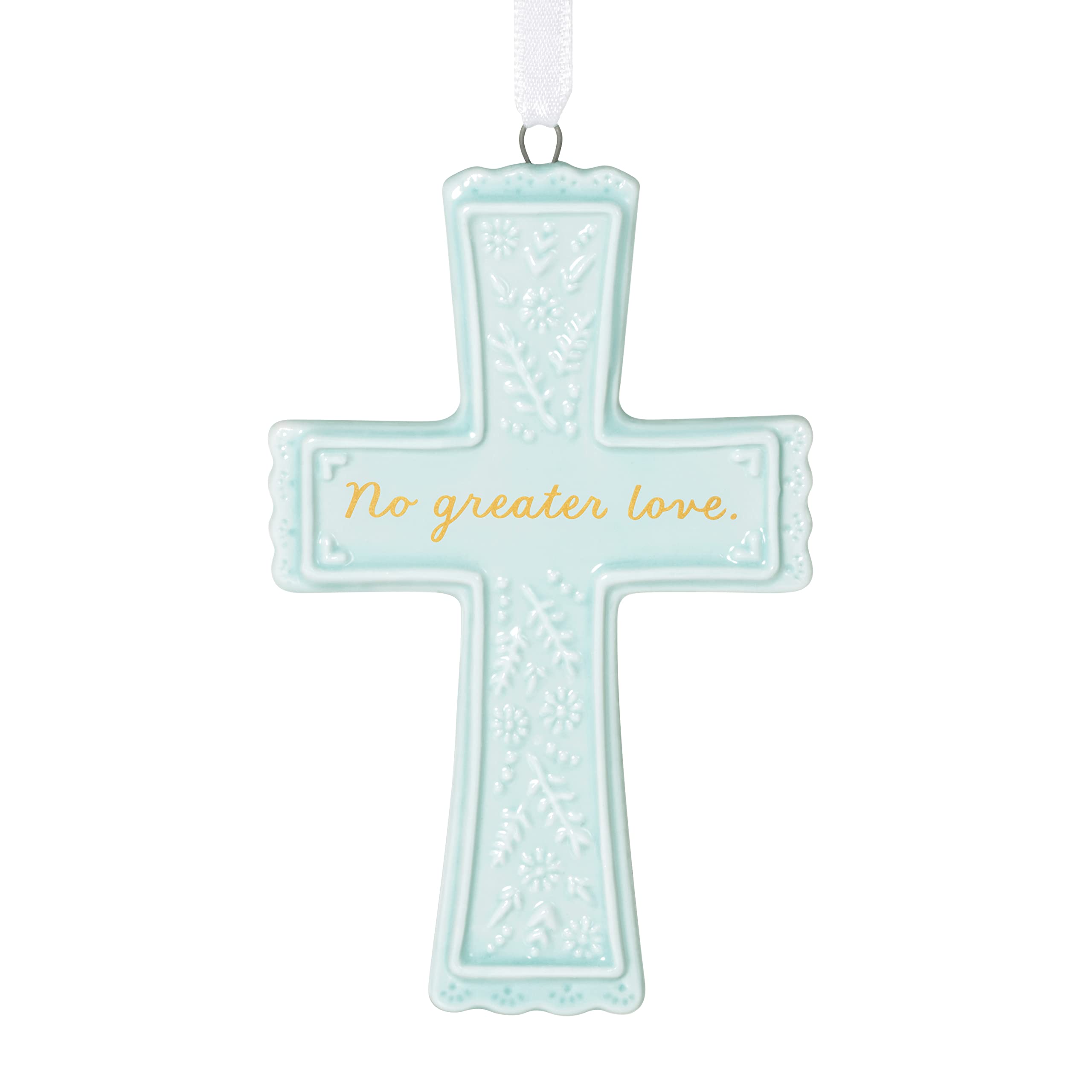 Hallmark Keepsake Christmas Ornament 2022, No Greater Love Cross, Porcelain