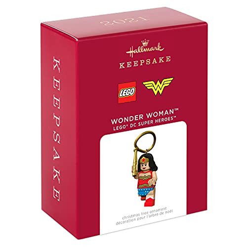 Hallmark Keepsake Christmas Ornament 2021, Lego DC Super Heroes Wonder Woman Minifigure Ornament