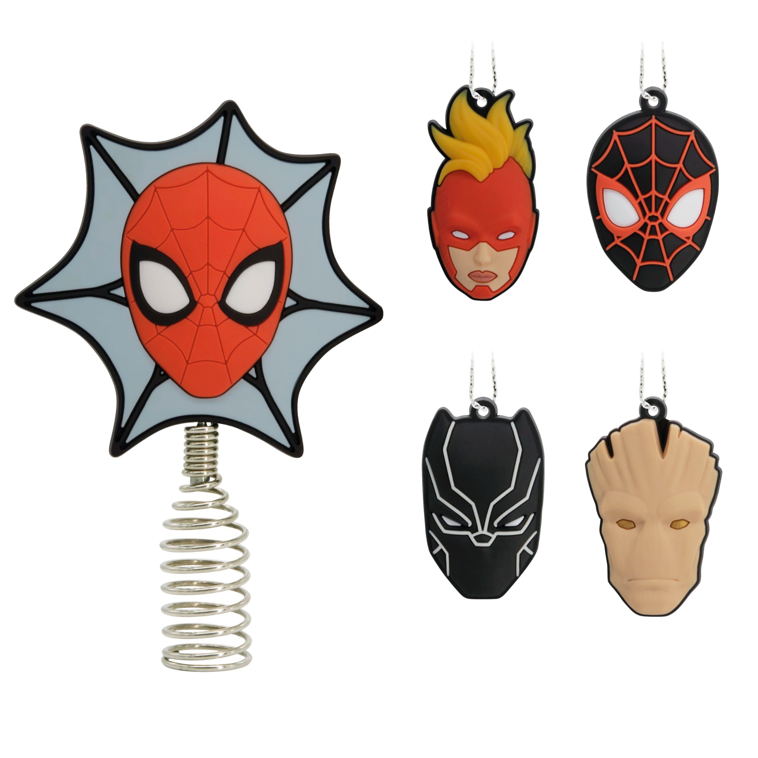 Hallmark Marvel Super Heroes Mini Christmas Tree Topper and Ornaments, Set of 5