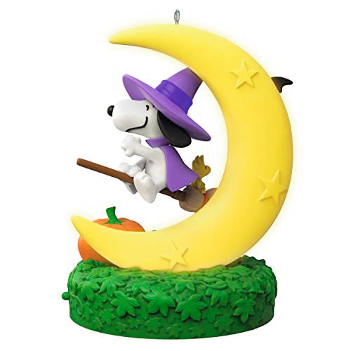 Hallmark Keepsake Halloween Ornament 2023, The Peanuts Gang Snoopy's Moonlit Mischief, Musical Ornament with Light