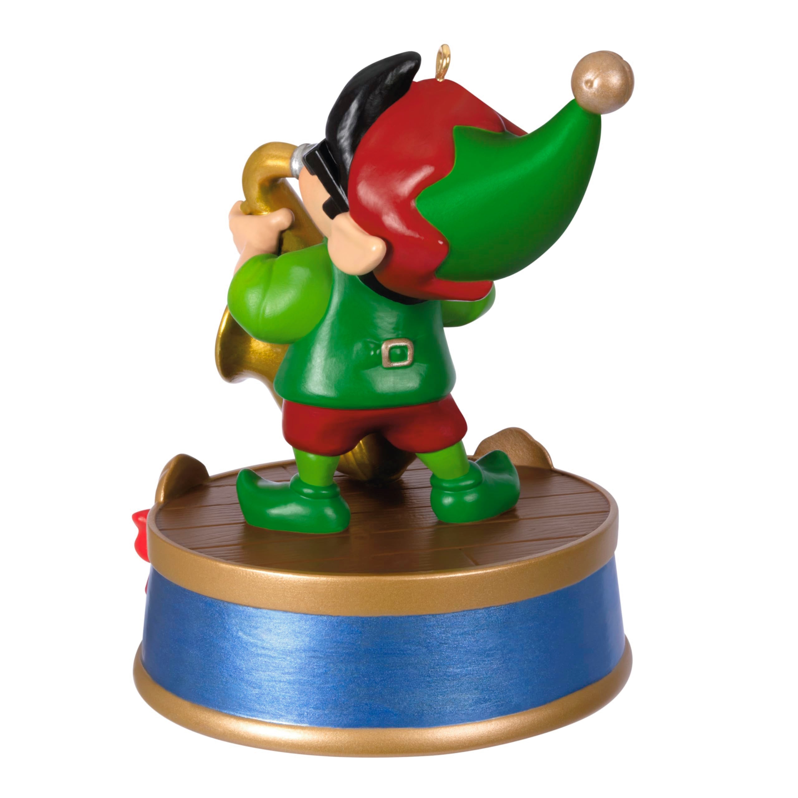 Hallmark Keepsake Christmas Ornament 2024, North Pole Tree Trimmers Band Collection Stuey On Sax Musical With Light, Music Gifts