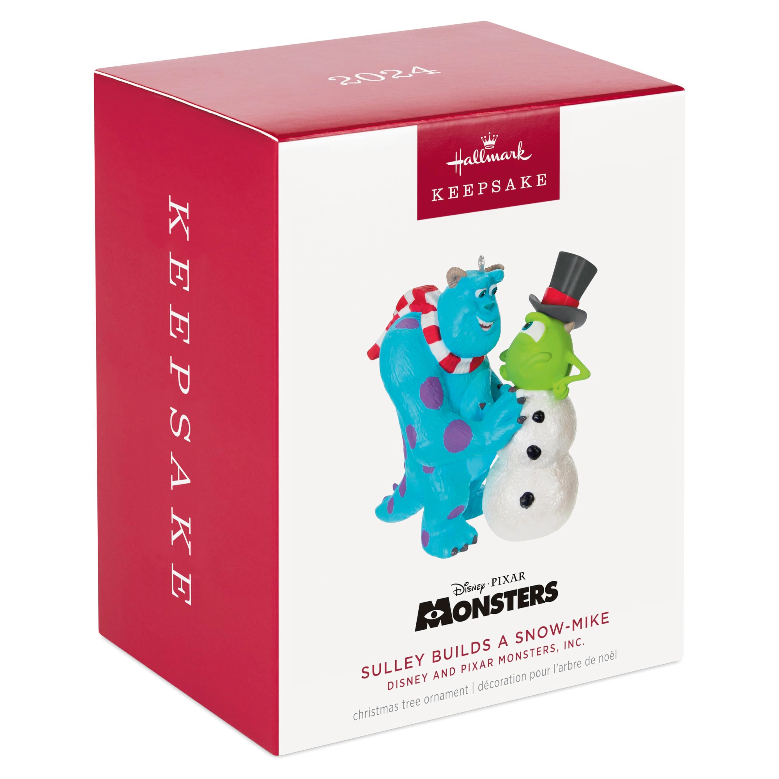 Hallmark Keepsake Christmas Ornament 2024, Disney/Pixar Monsters, Inc. Sulley Builds a Snow-Mike, Gifts for Disney Fans