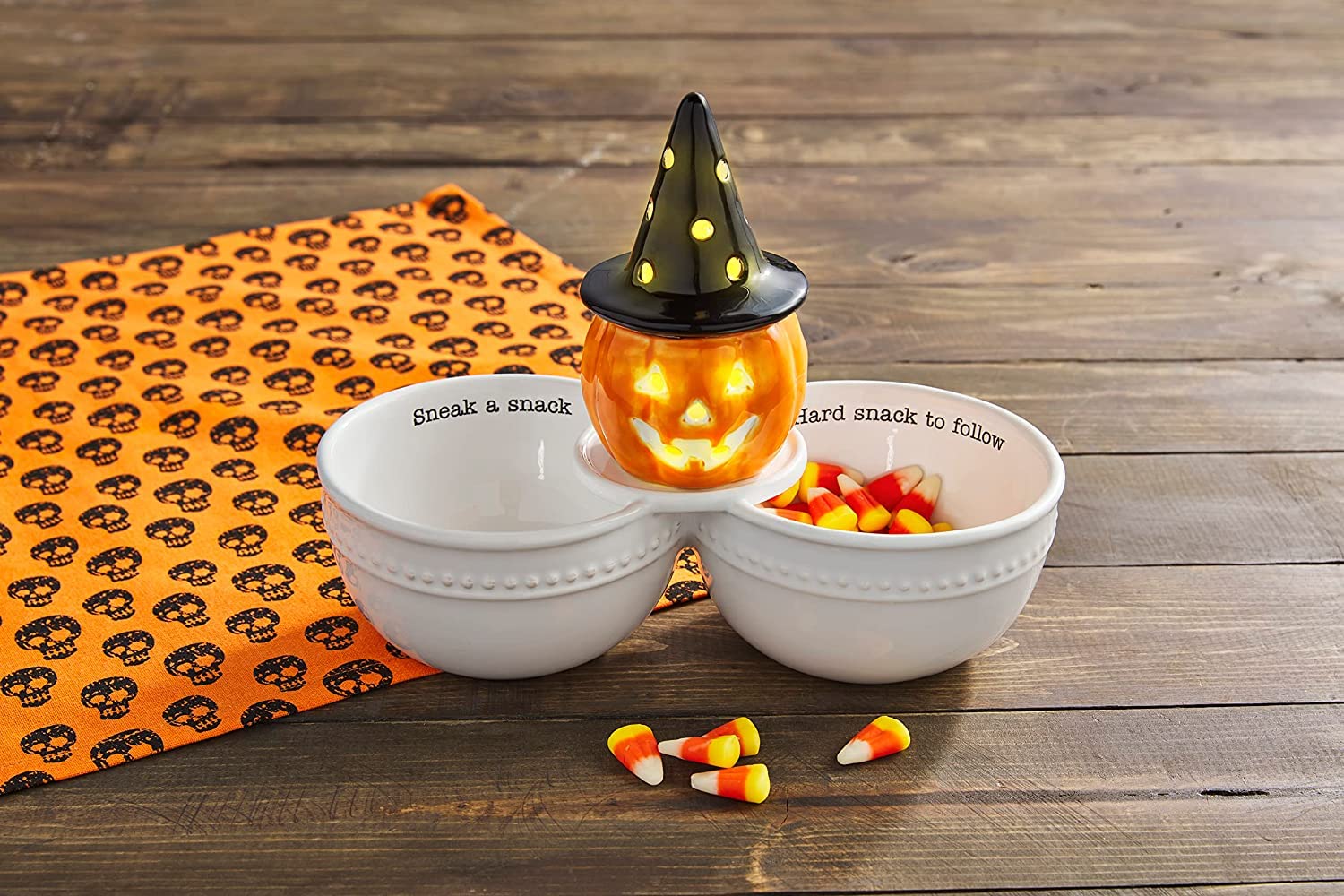 Mud Pie Light Up Holiday Sitter, Pumpkin | Interchangable Sitter for Base