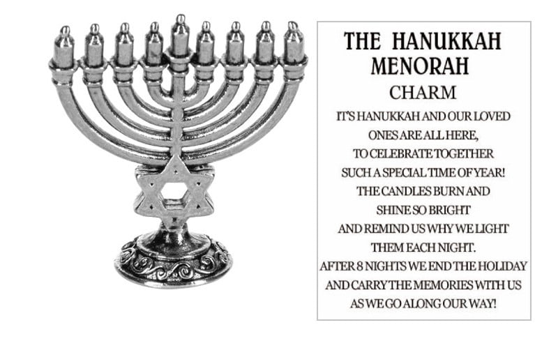 Ganz "The Hanukkah Menorah" Pocket Charm Token with Story Card