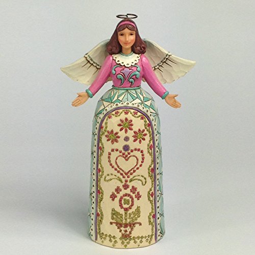 Enesco JS Hwc Fig Stitched Heart Ange