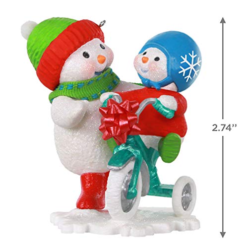 Hallmark Keepsake Christmas Ornament 2020, Making Memories Snowmen Trying Out the New Trike (1699QXR9144)