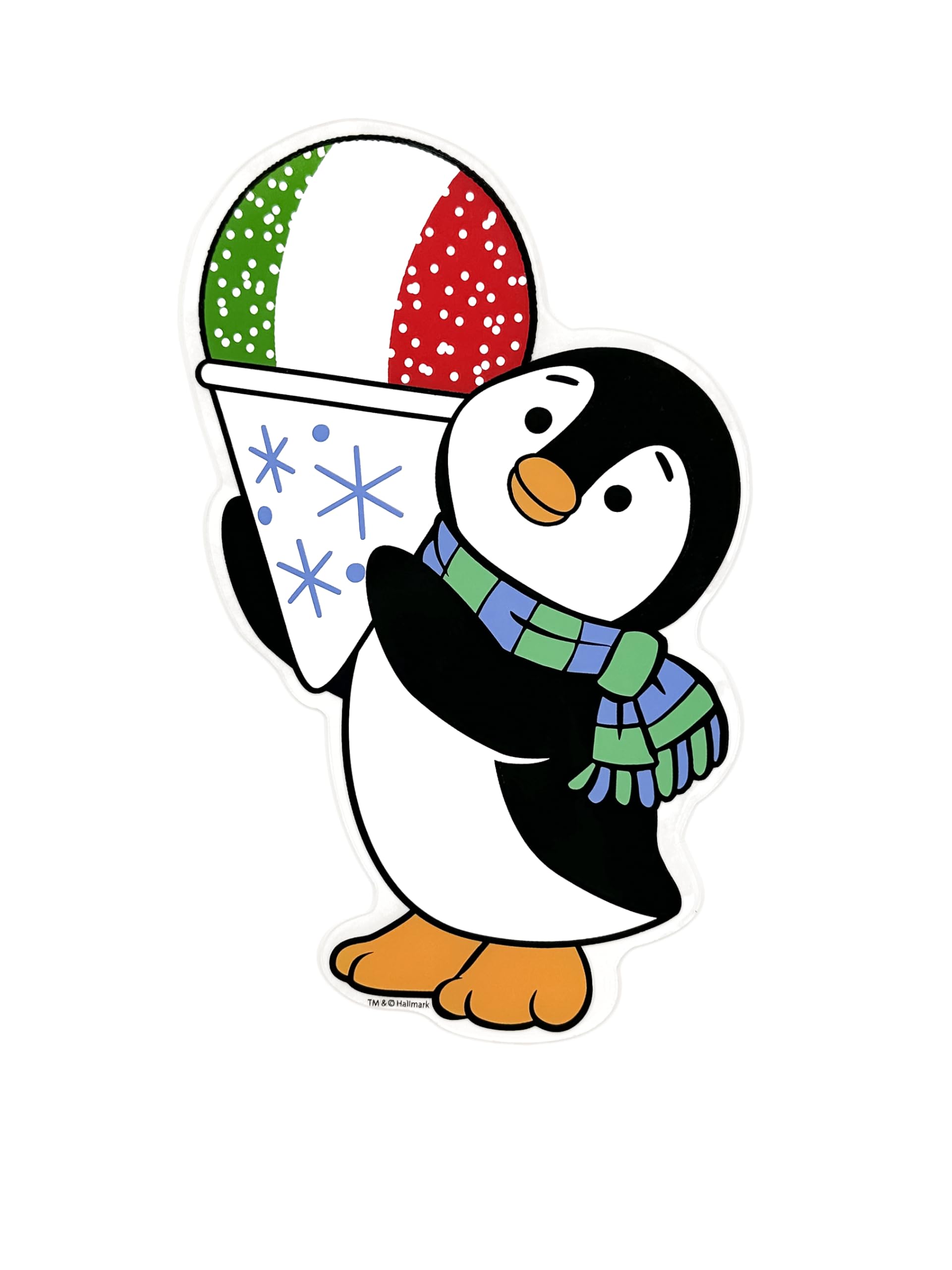 Hallmark Keepsake Playful Penguins Reusable Gel Window Clings Set of 6