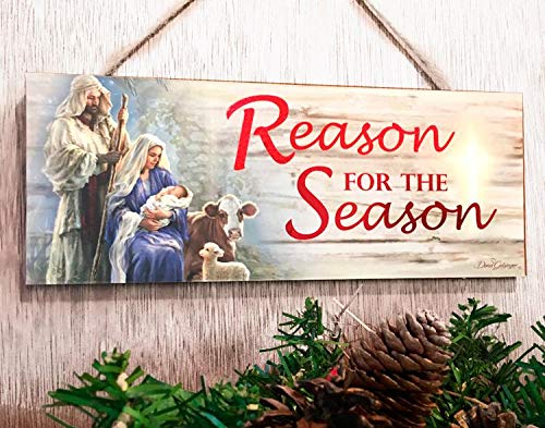 Reason for the Season Wooden Sign with Rope Hanger