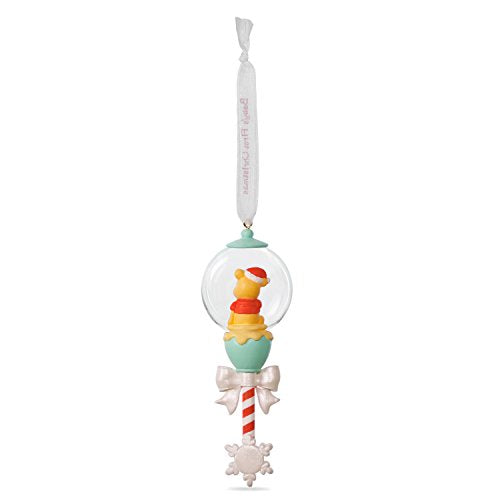 Hallmark Keepsake 2017 Disney Winnie the Pooh Baby's First Christmas Rattle Dated Christmas Ornament