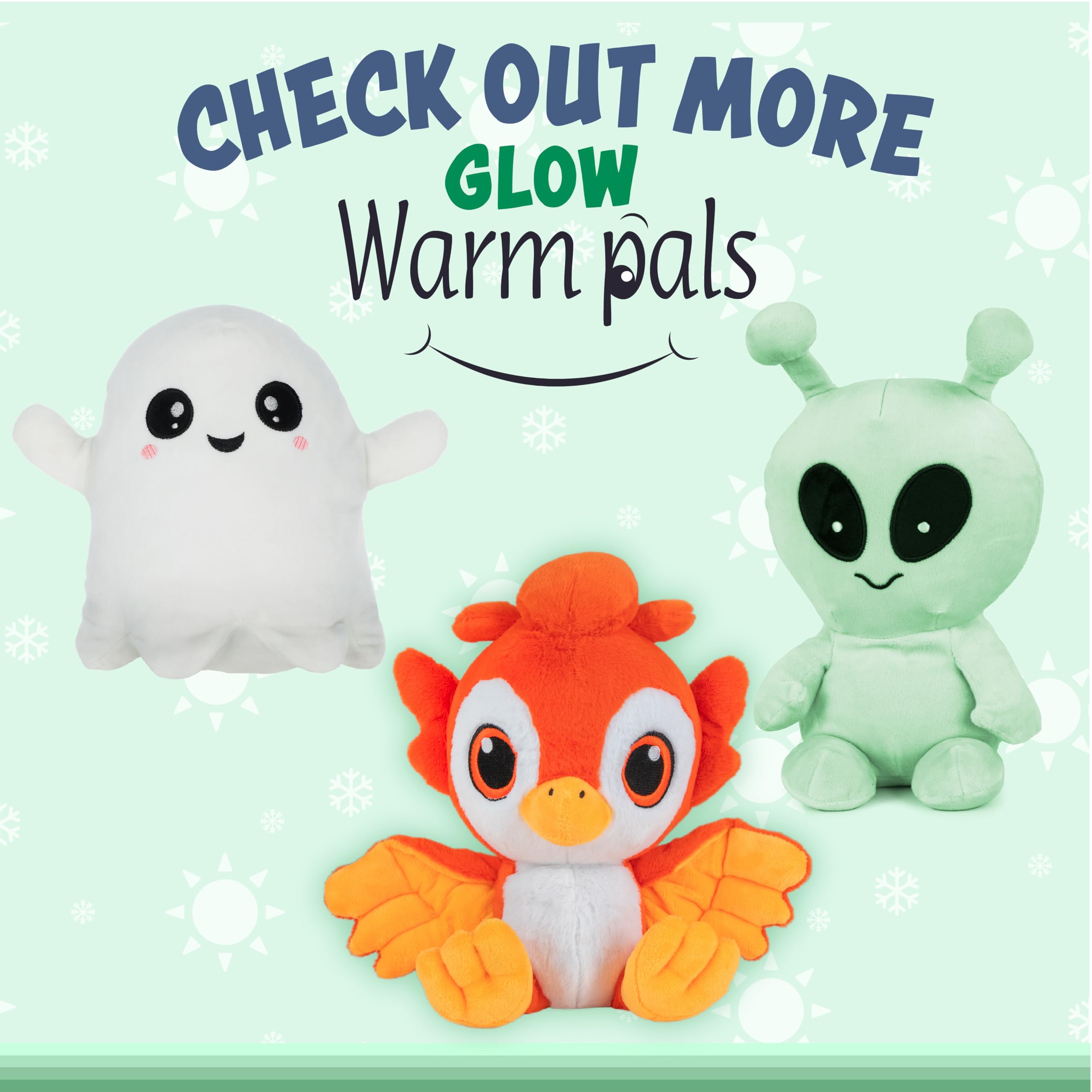 Glow Warm Pals Peggy Pegasus Lavender Microwavable Glow in the Dark Plush NWT