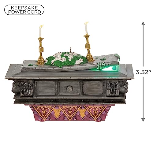 Hallmark Keepsake Christmas Ornament 2023, Disney The Haunted Mansion Collection The Coffin in The Conservatory with Light and Sound, Gifts for Disney Fans