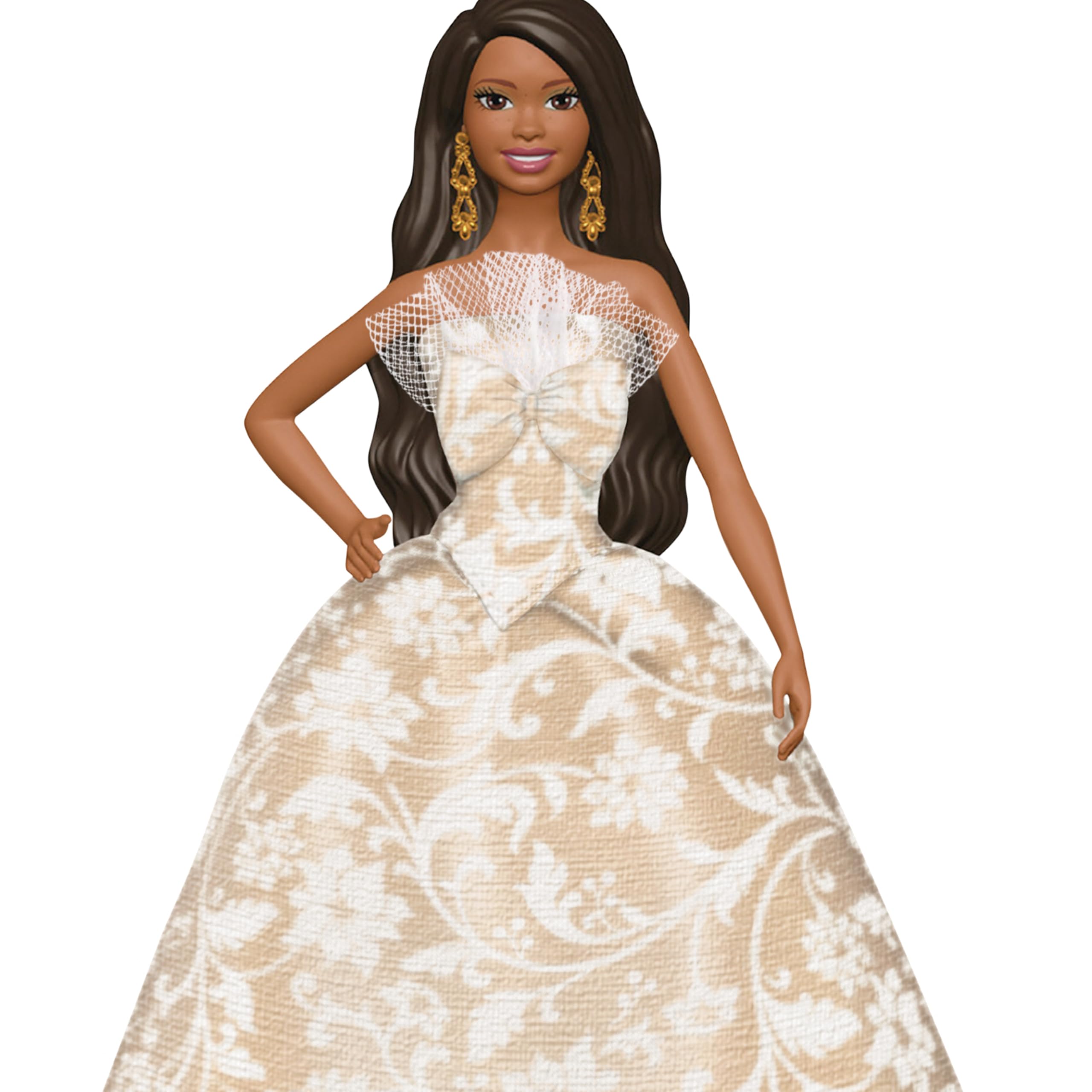Holiday Barbie Ornament, Inspired by the 2025 Holiday Barbie Doll, 2025 Hallmark Keepsake Christmas Ornament
