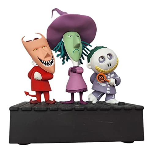 Hallmark Keepsake Plastic Christmas Ornament 2021, Disney Tim Burton's The Nightmare Before Christmas Collection Lock, Shock and Barrel, Storytellers Light and Sound