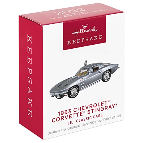 Hallmark Keepsake 0.55" Miniature Christmas Ornament 2022 Year-Dated, Lil’ Classic Cars 1963 Chevrolet Corvette Stingray, Mini