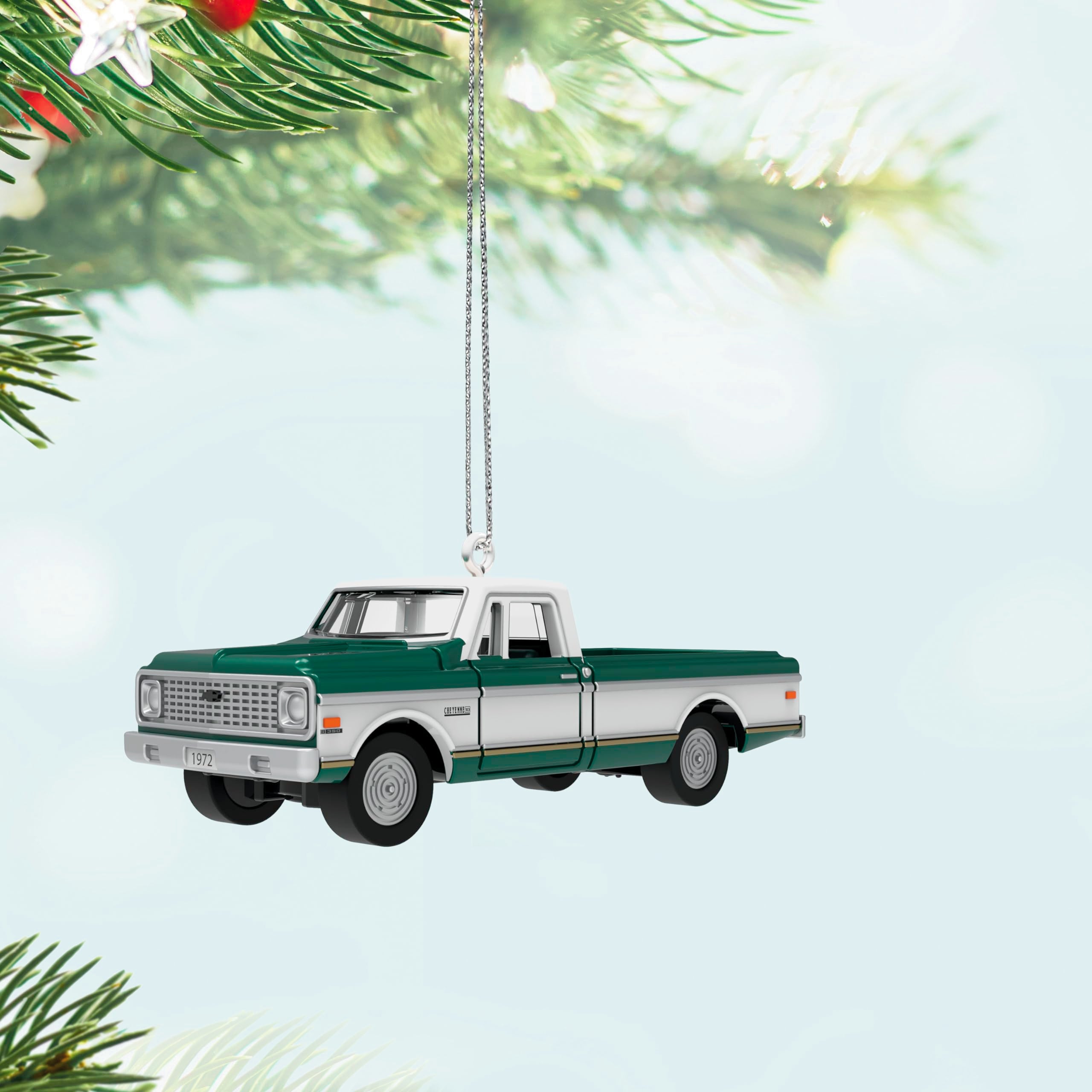 Hallmark Keepsake 0.67" Mini Christmas Ornament 2024, Lil' American Trucks 1972 Chevrolet Cheyenne Super 2024, Metal, Gifts for Car Collectors