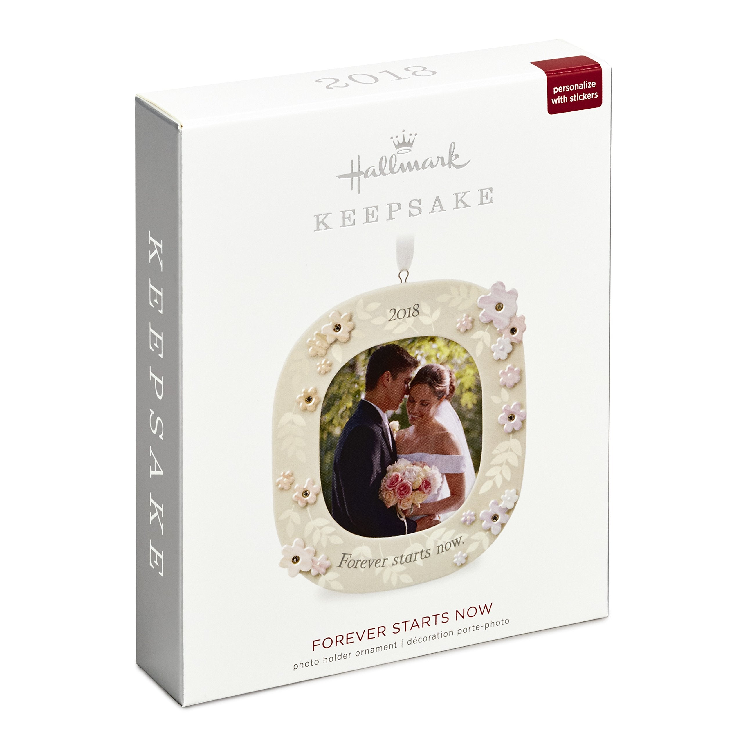 Hallmark Keepsake 2018 Wedding Gift Forever Starts Now Year Dated Porcelain Photo Picture Frame Christmas Ornament