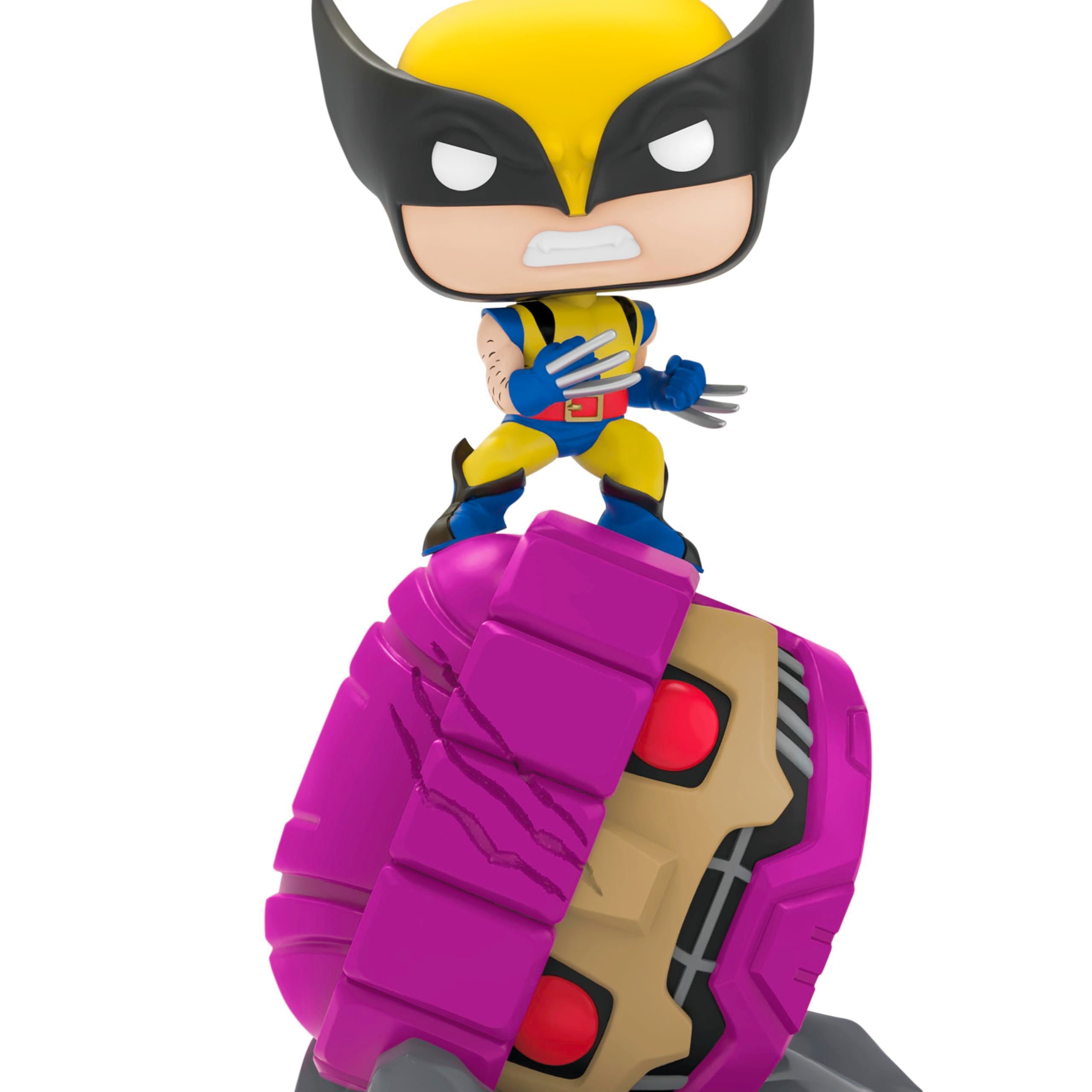 Hallmark Keepsake Christmas Ornament 2025, Marvel X-Men Wolverine Defeats Sentinel Funko POP! with Light, Gifts for Marvel Fans