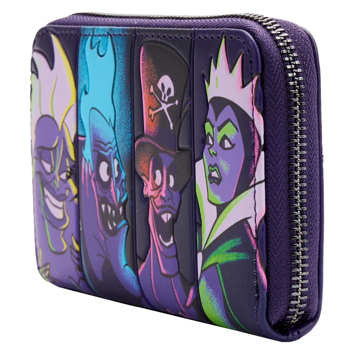 Loungefly Disney Villains in the Dark Zip Around Wallet