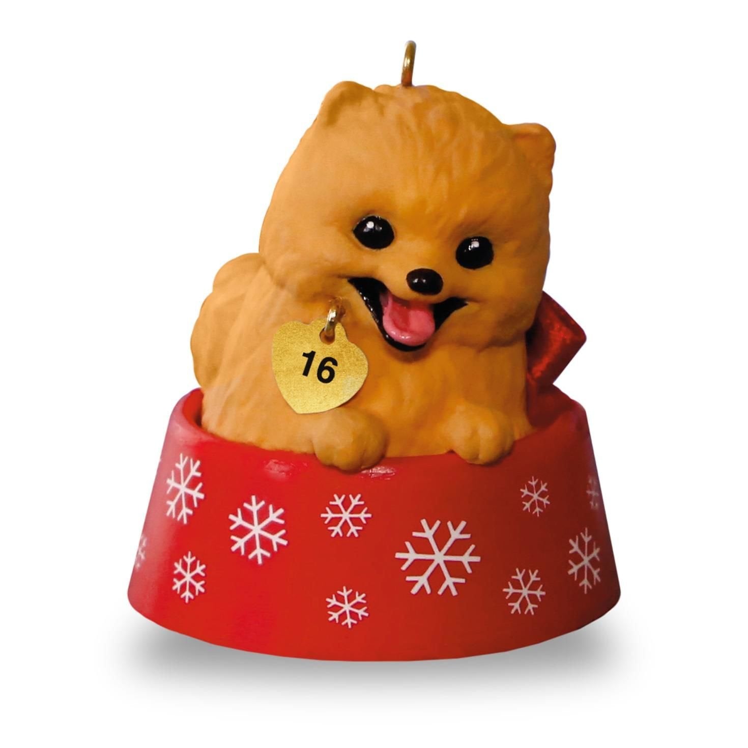 Hallmark Keepsake Ornament Puppy Love Pomeranian 2016