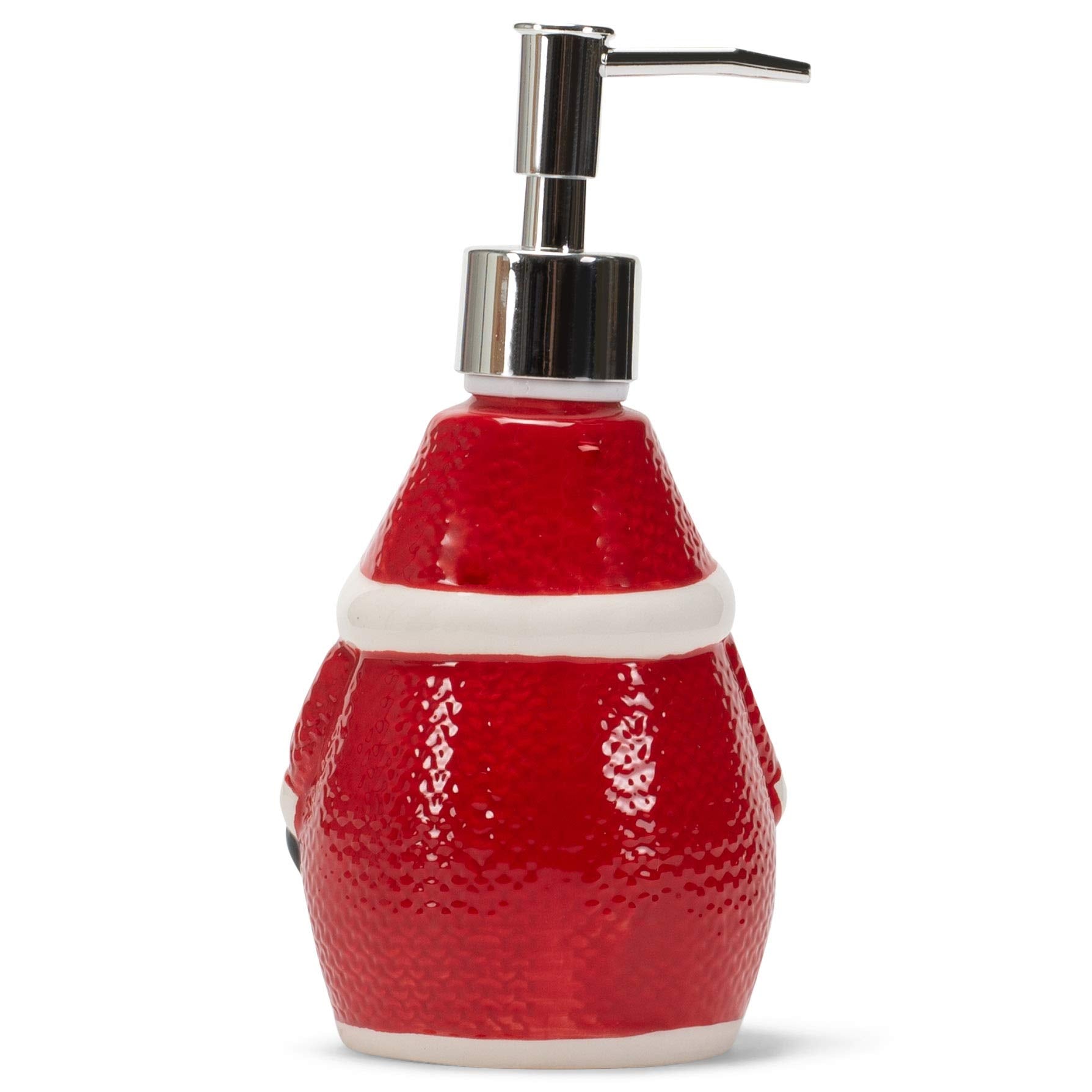 Santa Claus Rosy Red 7 x 4 Dolomite Ceramic Christmas Countertop Soap Dispenser