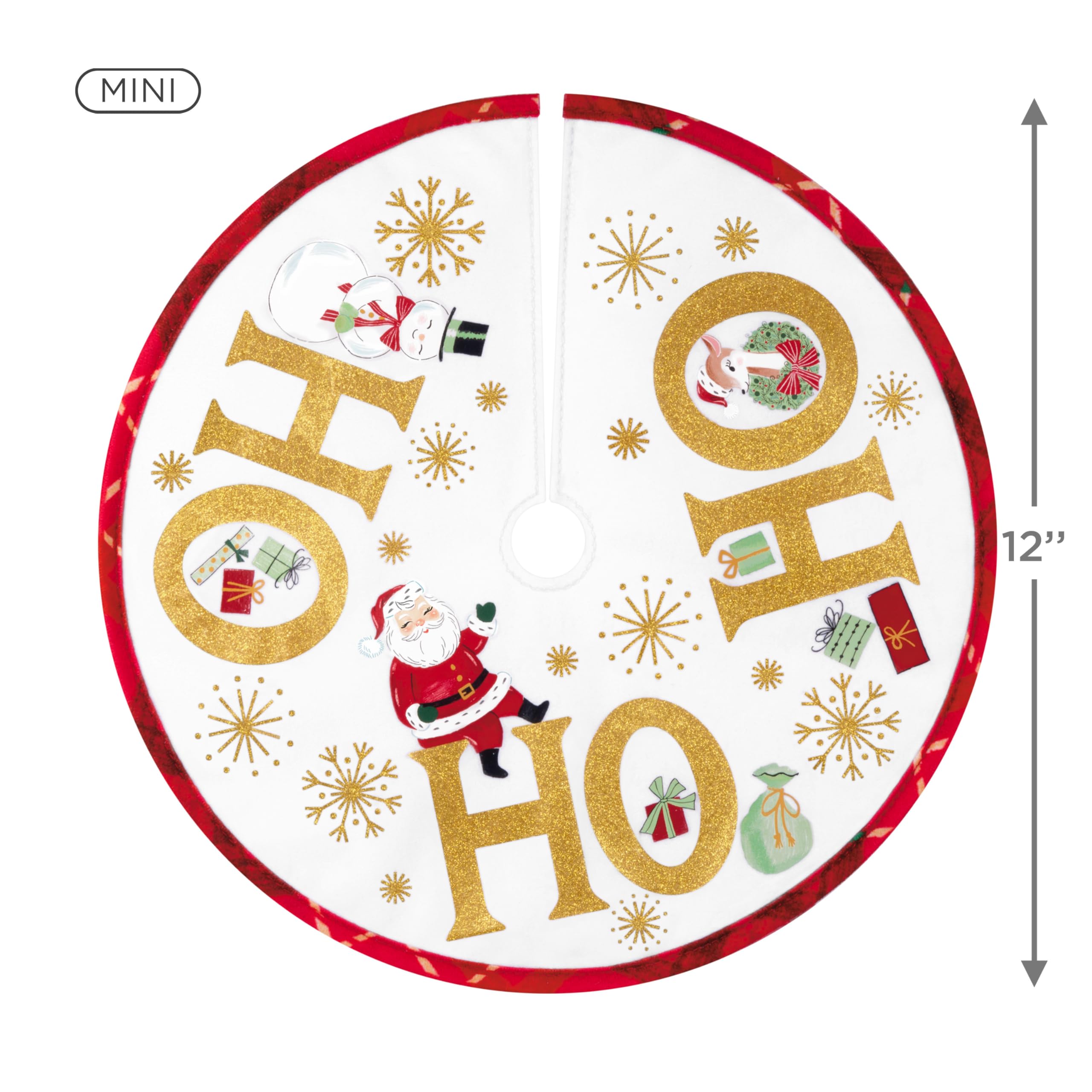 Hallmark Keepsake Christmas Nostalgic Holiday Miniature Tree Skirt, 12"
