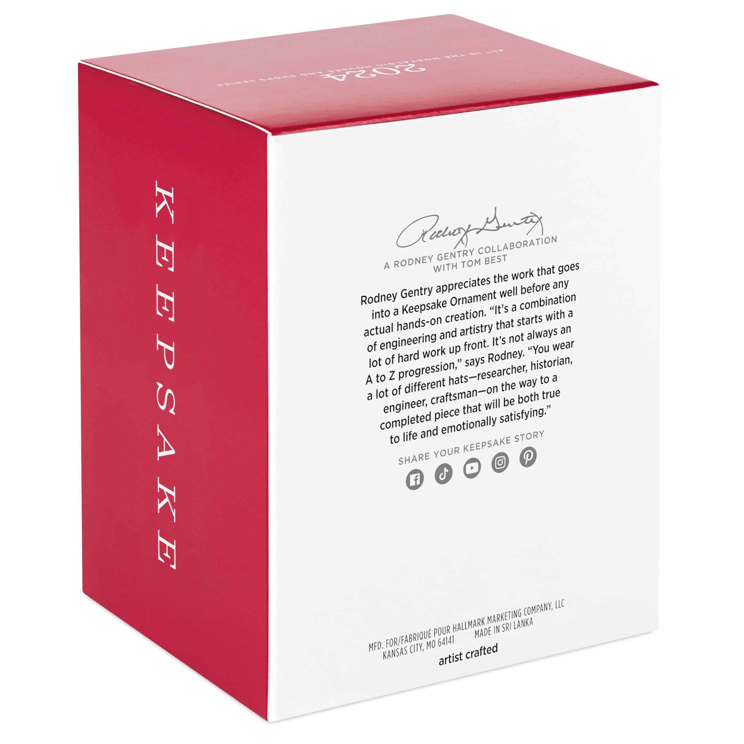 Hallmark Keepsake Christmas Ornament 2024, Nostalgic Houses and Shops Rod's Barbershop 2024, Family Gifts