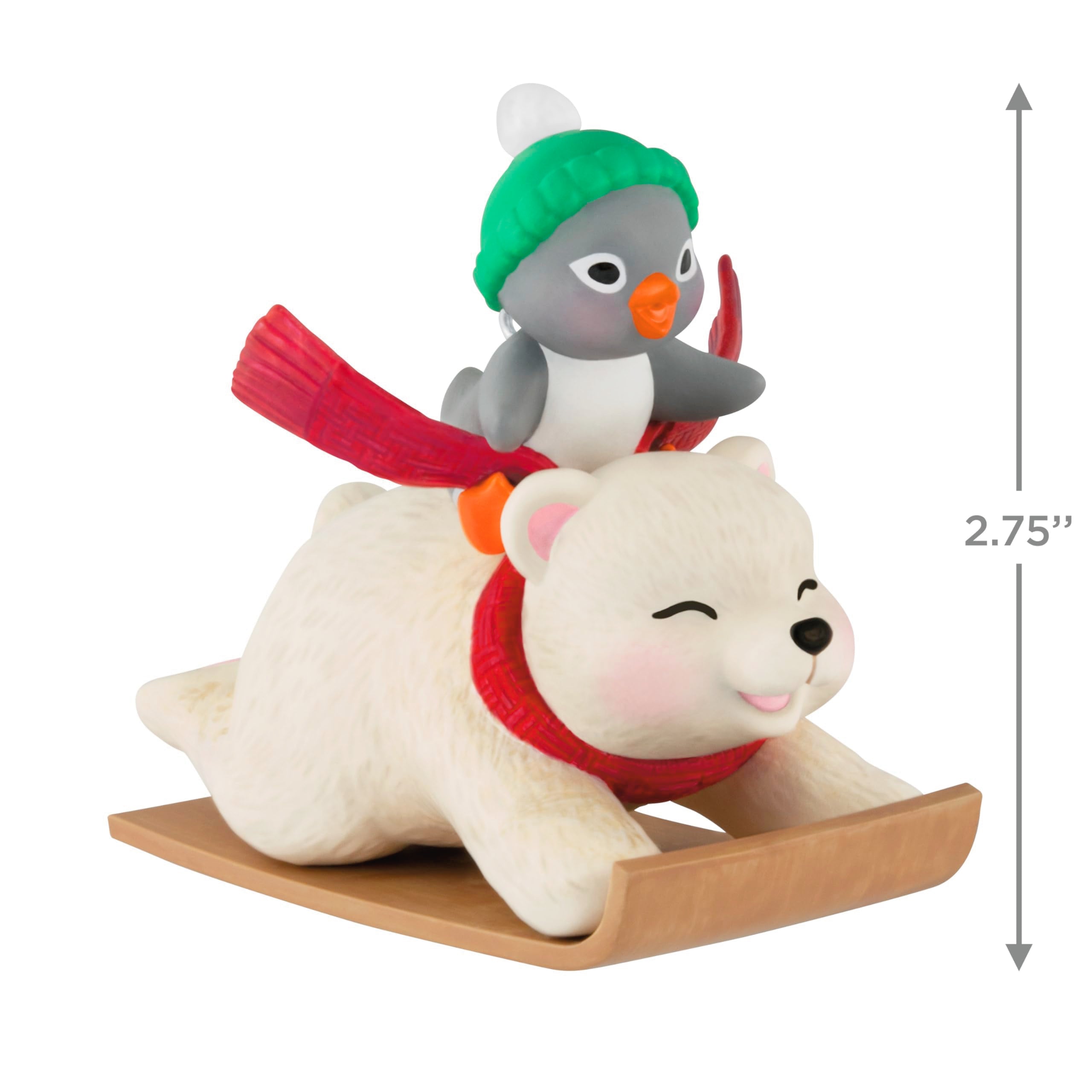 Sledding Sidekicks Snowball and Tuxedo 2025 Hallmark Keepsake Christmas Ornament