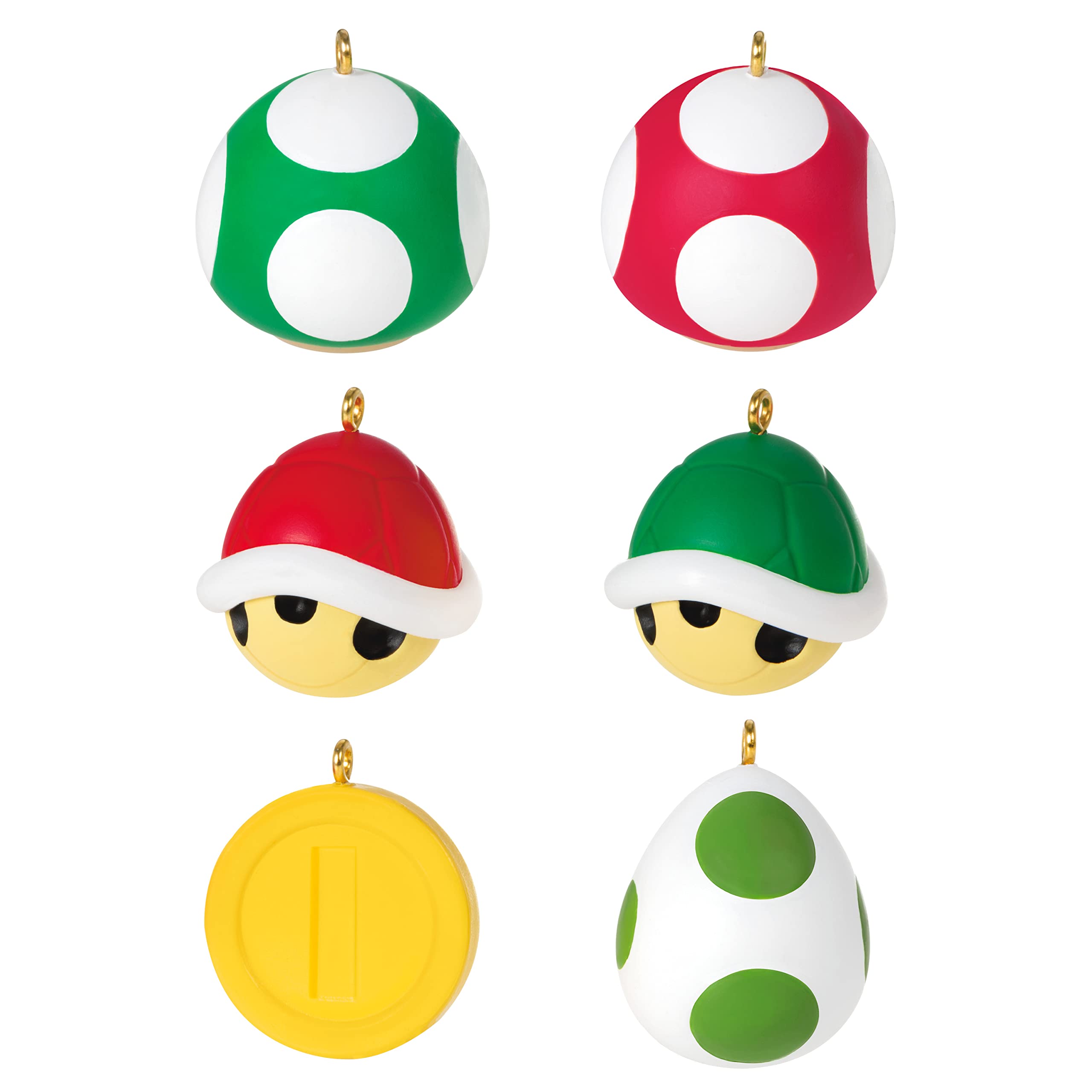 Hallmark Keepsake Miniature Christmas Ornament,Plastic, 2022, Nintendo Super Mario, Mini Set of 6
