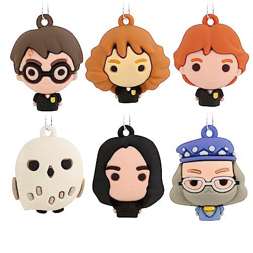 Hallmark Harry Potter and Friends Miniature Christmas Ornaments,Plastic, Set of 6