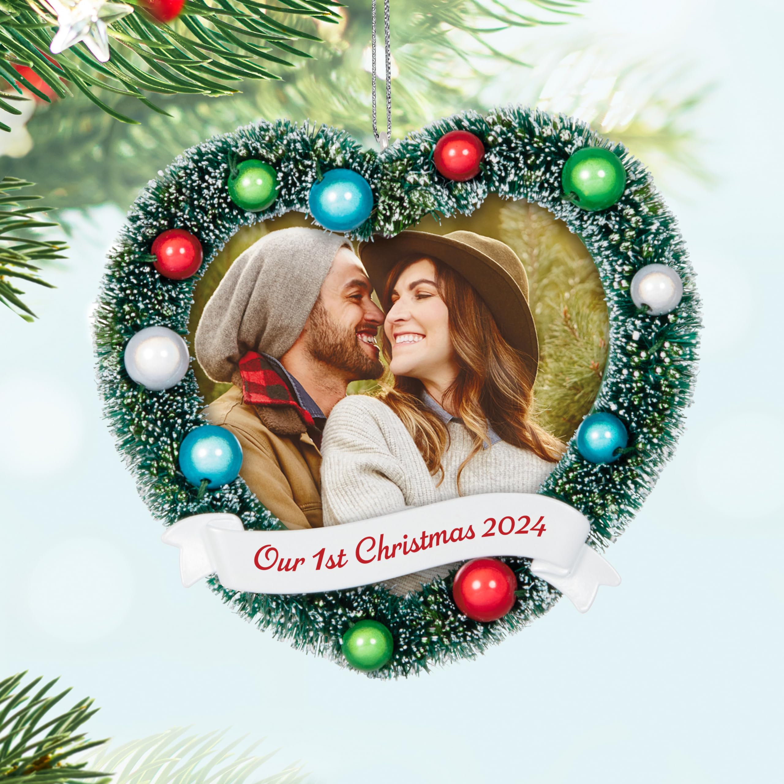 Hallmark Keepsake Christmas Ornament 2024, Our 1st Christmas 2024 Photo Frame, Gifts for Couples