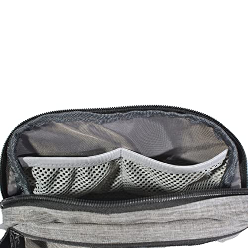 Nupouch Anti-theft Belt Bag with Adjustable Strap for Women and Men Fanny Pack Crossbody Woven Twill (Gray)