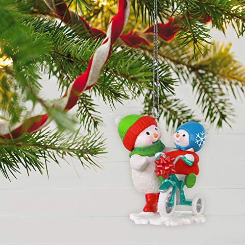 Hallmark Keepsake Christmas Ornament 2020, Making Memories Snowmen Trying Out the New Trike (1699QXR9144)
