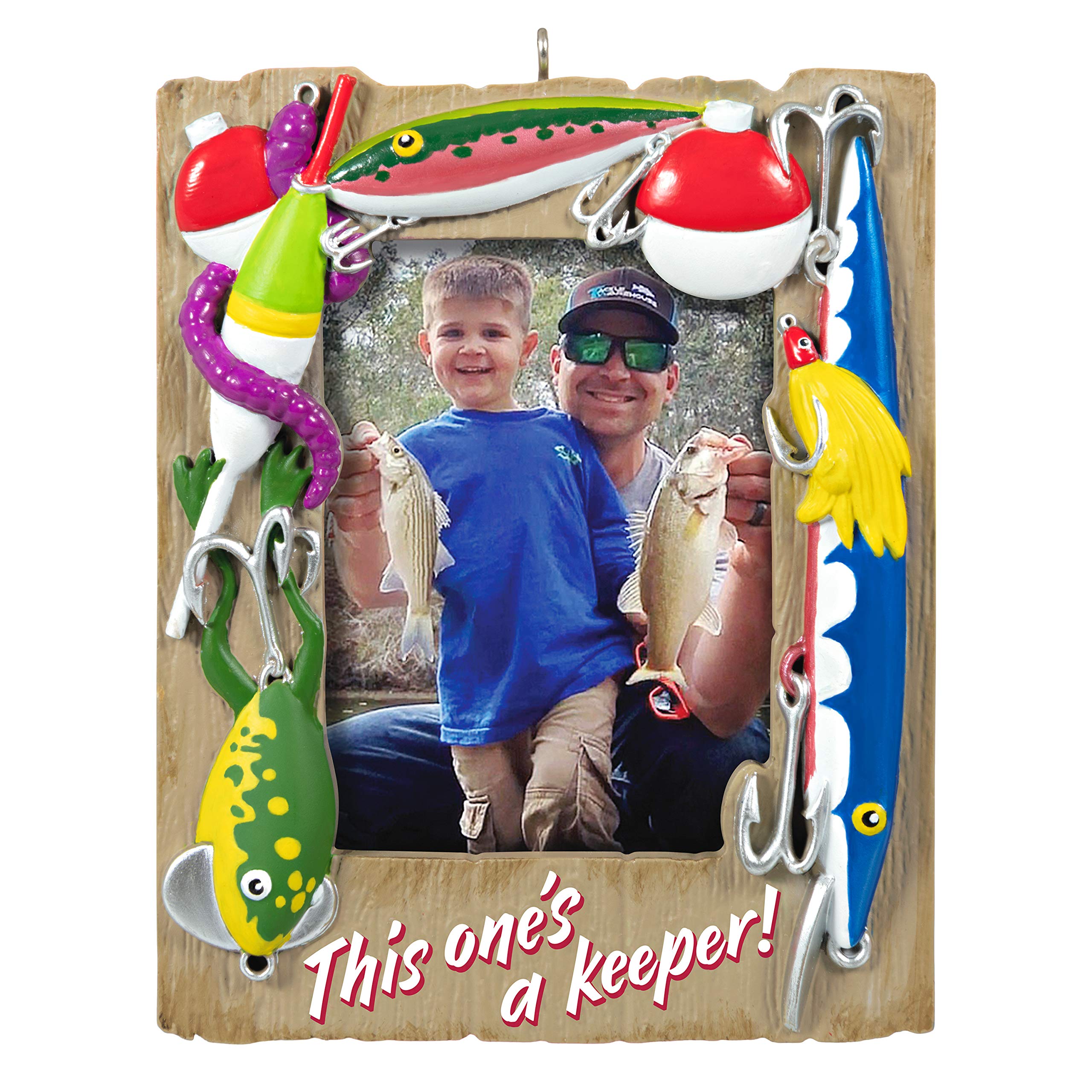 Hallmark Keepsake Christmas Ornament 2020, A Reel Keeper Fishing Photo Frame (1599QGO1951)