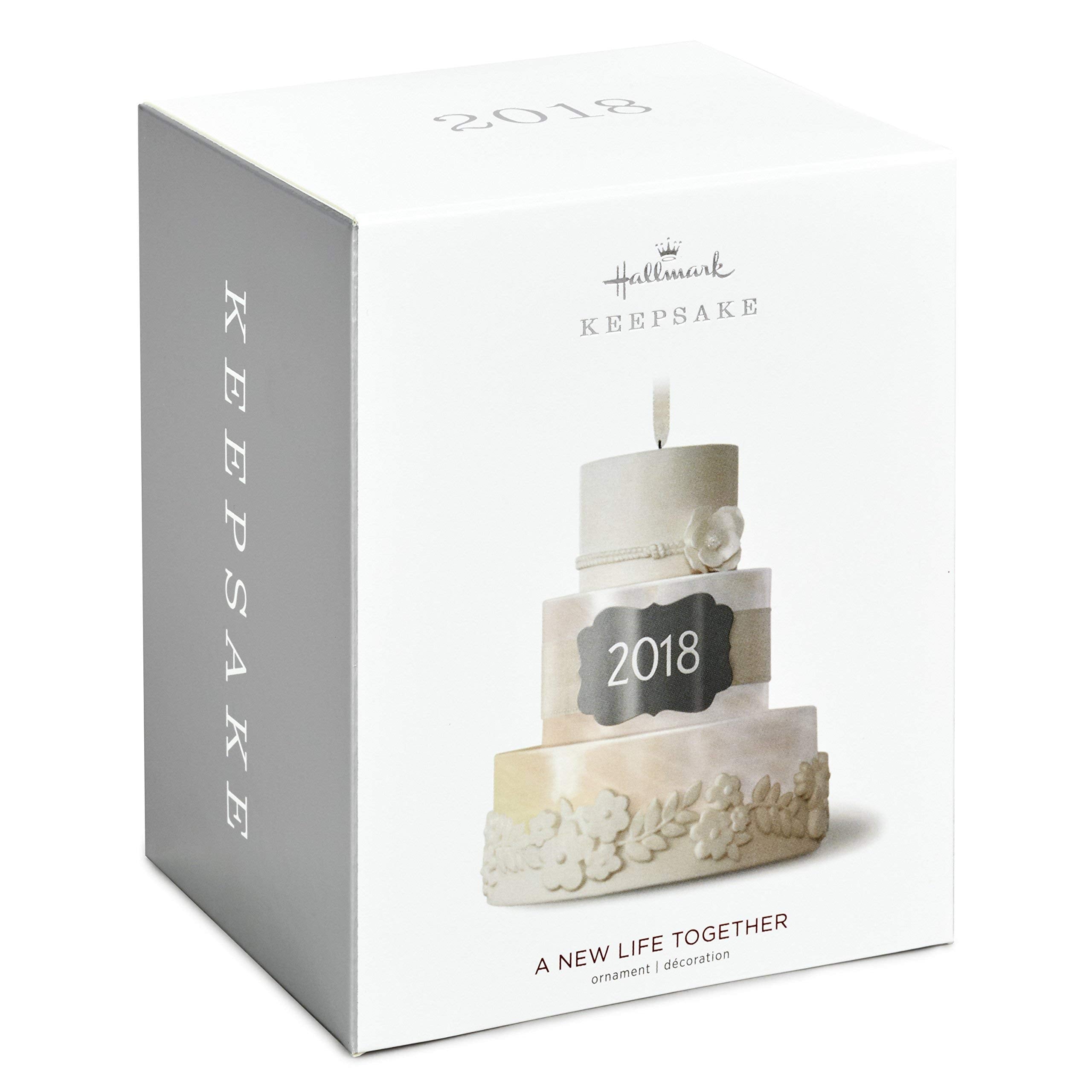 Hallmark Keepsake Christmas Ornament 2018 Year Dated Wedding Gift New Life Together Cake Porcelain