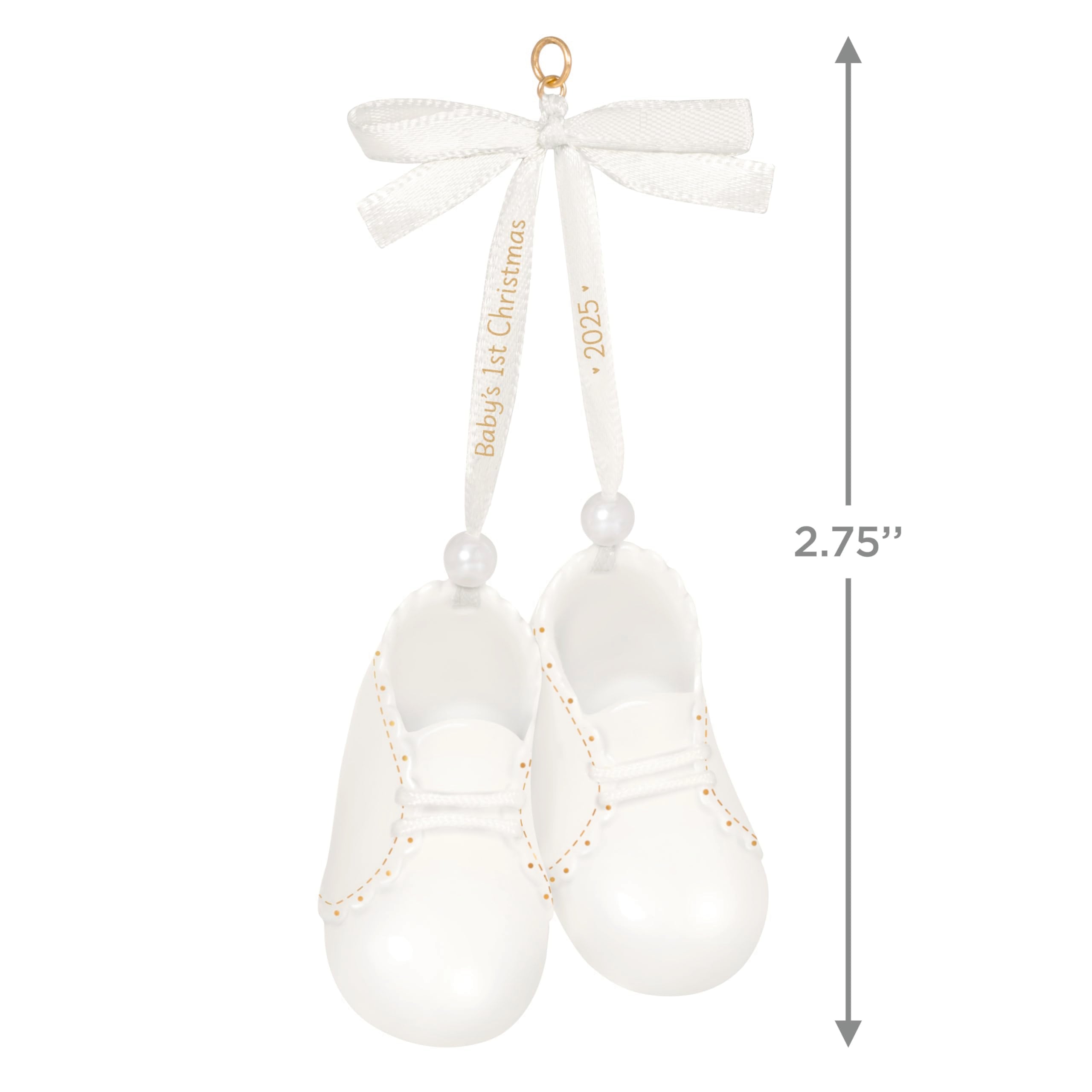 Hallmark Keepsake Christmas Ornament 2025, Baby's 1st Christmas Baby Booties 2025, Porcelain