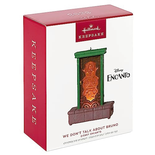 Hallmark Keepsake Christmas Ornament 2023, Disney Encanto We Don't Talk About Bruno Musical with Light, Gifts for Disney Fans