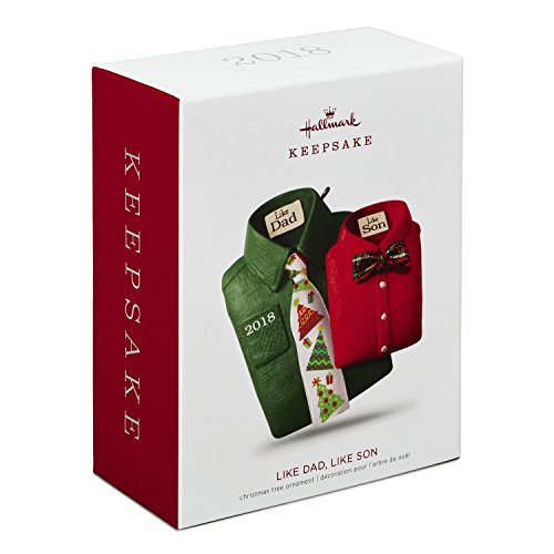Hallmark Keepsake Christmas Ornament 2018 Year Dated, Like Dad, Like Son Shirts and Ties