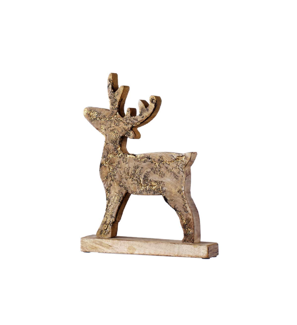 Ganz Wooden Reindeer Figurine Standing Tabletop Decor