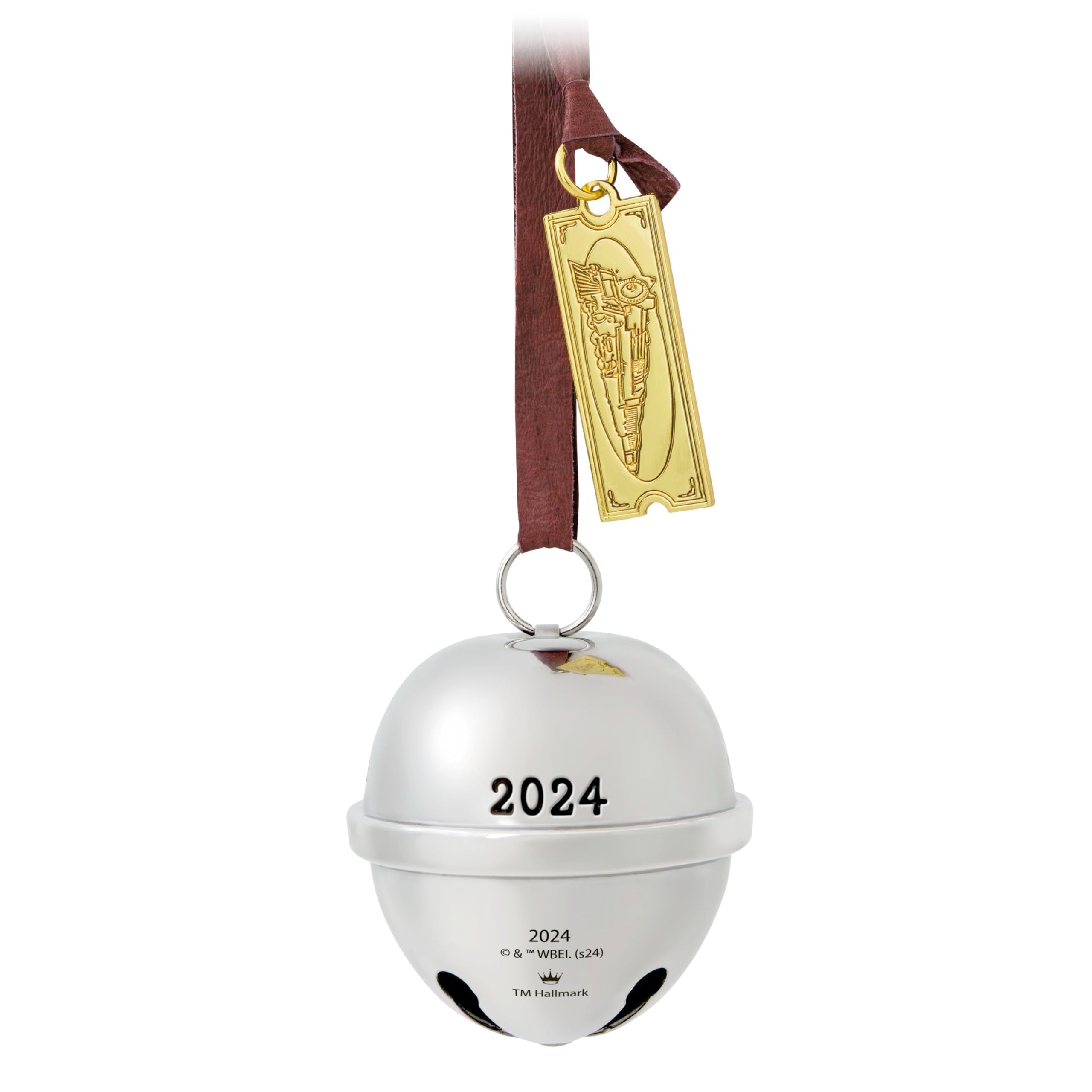 Hallmark Keepsake Christmas Ornament 2024, The Polar Express 20th Anniversary Santa's Sleigh Bell 2024, Metal, Christmas Movie Gifts
