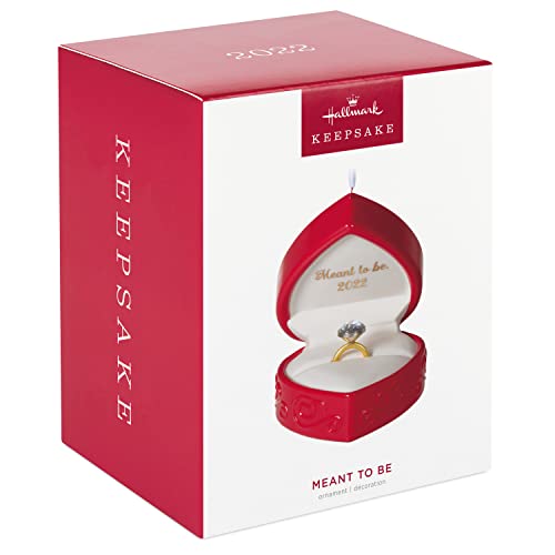 Hallmark Keepsake Christmas Ornament 2022, Meant to Be Engagement, Porcelain