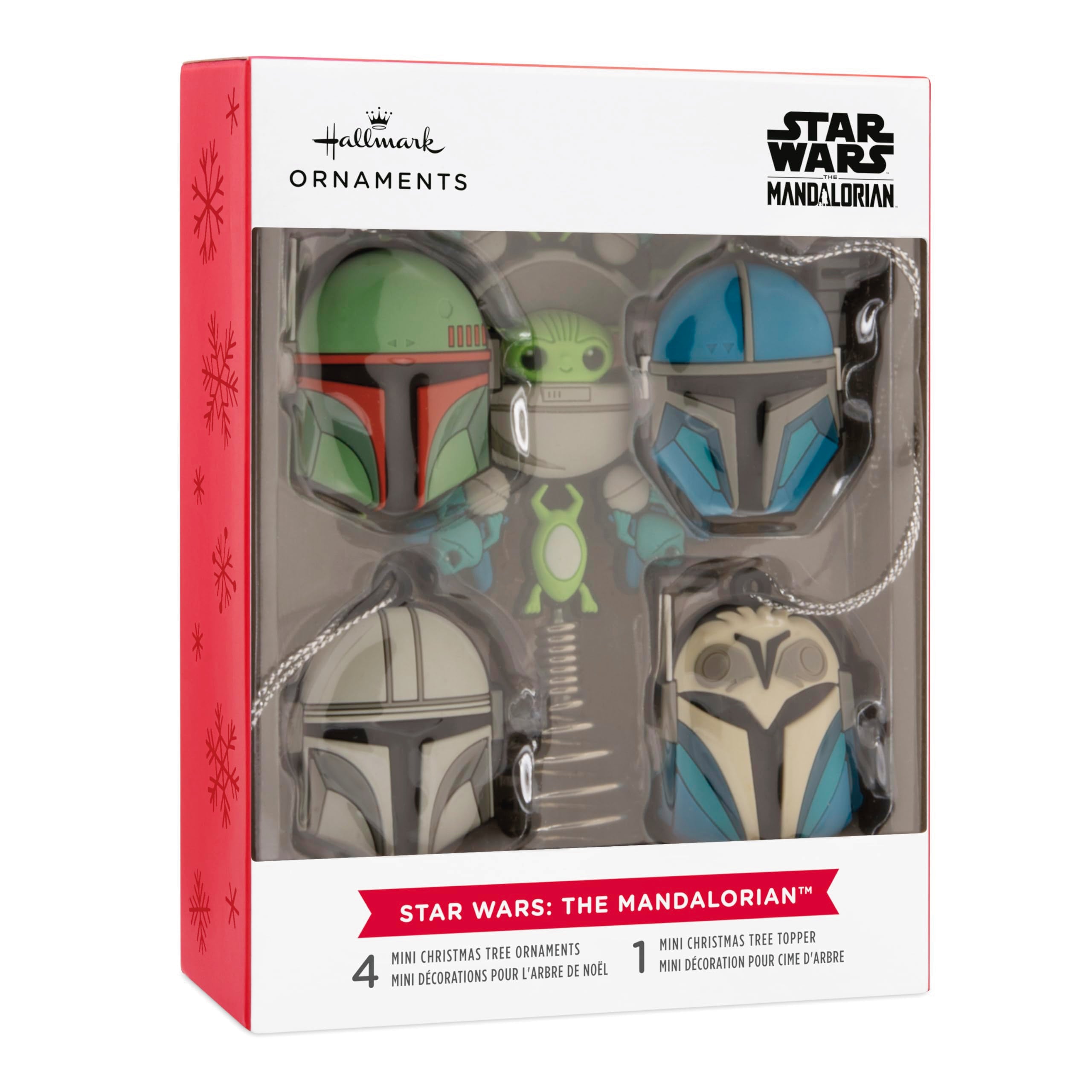 Hallmark Star Wars: The Mandalorian Mini Christmas Tree Topper and Ornaments, Set of 5, May The 4th