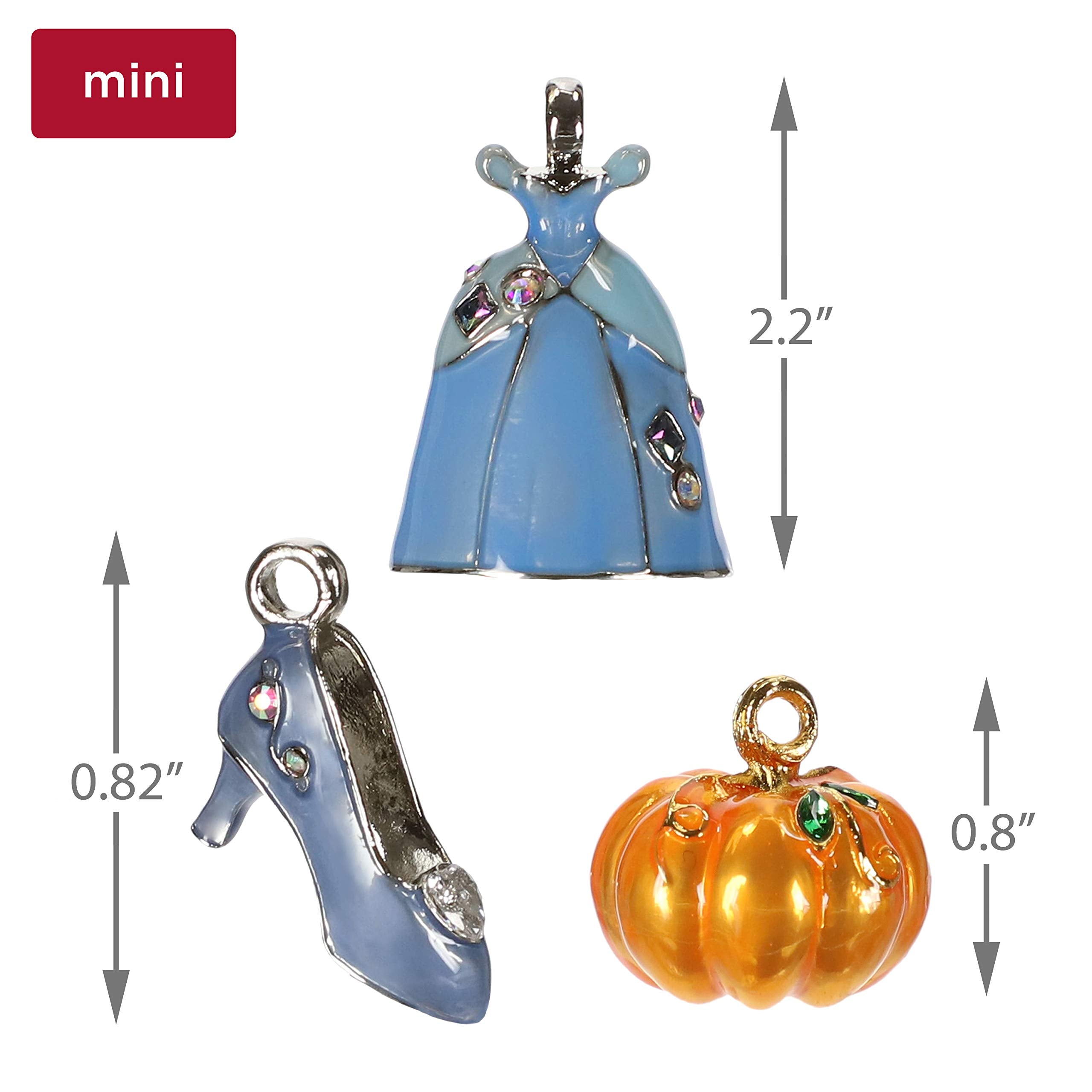 Hallmark Keepsake 2999QXD6309 Christmas Ornament 2019 Disney Ball, Cinderella Set of 3