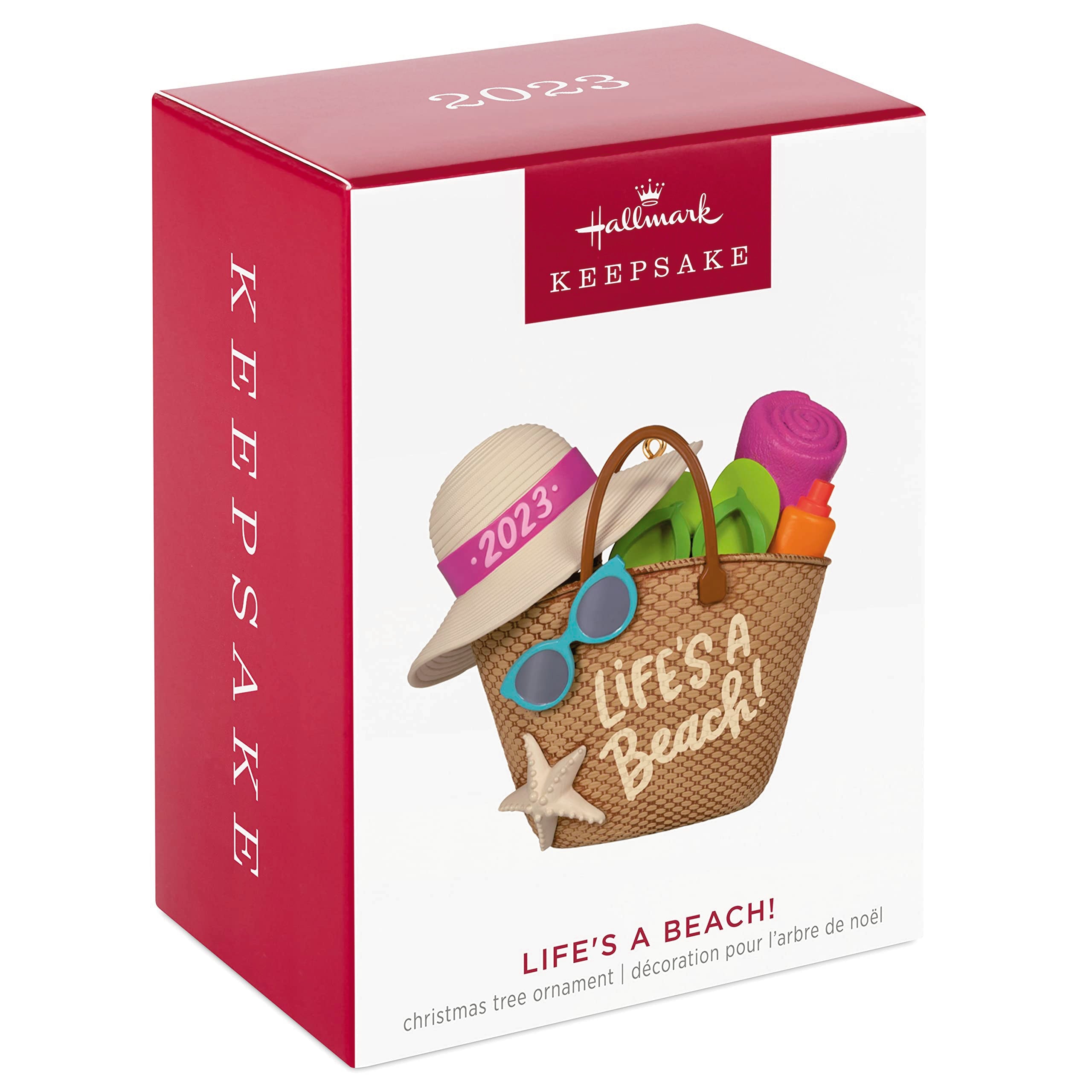 Hallmark Keepsake Christmas Ornament 2023, "Life's a Beach!" Vacation Ornament, Beach Gifts