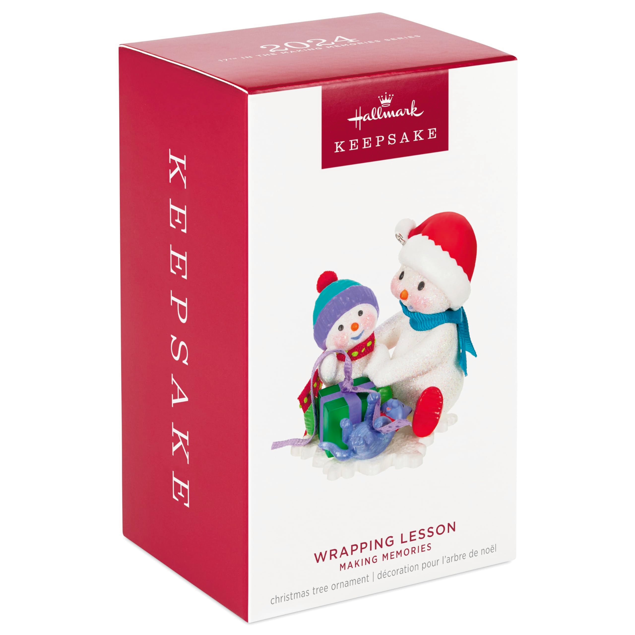 Hallmark Keepsake Christmas Ornament 2024, Making Memories Wrapping Lesson, Snowman Collectors Gifts